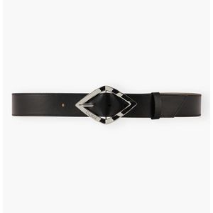 GANNI diamond recycled leather belt